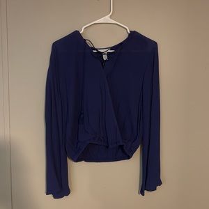 ARIZONA Cute Navy Blue Long Bell Sleeve Shirt